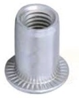 Stainless Steel Large Head Knurled Body Open End Rivet Nut
